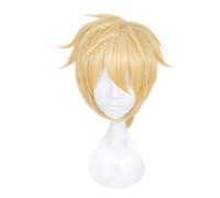 Wig for Parrucche Cosplay Vocaloid Parrucca Cosplay Kagamine Rin/Ren Parrucca Sintetica Resistente Al Calore Festa Di Carnevale Di Halloween Da Uomo