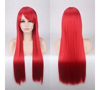 Wig for Perfect for everyday parties Cosplay Wig Color Anime Wig Long Hair Style Headgear 80Cm Straight Hair Color:80Cm Big Red K026-23