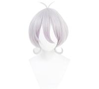 Wig for Principessa Connetti! RE:DIVE Natsume Kokoro Parrucche Cosplay Breve Rettilineo Argento Sfumato Viola Anime Costume Party Gioco Parrucca Natsume Kokoro
