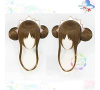 Wig for Principessa Connetti! Re Dive Suzume Tea Brown Cute Cosplay Parrucche Capelli sintetici resistenti al calore con panini + Cappuccio per parrucca gratuito CINA Tea Brown (solo parrucca)
