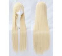 Wig for Props Matching Performance Modeling Cosplay Wig Universal 100Cm Color Long Straight Hair Cos Anime High Temperature Wire 099 Color:Rose Net 030 [1 Meter]