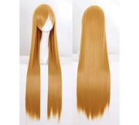 Wig for Props Matching Performance Modeling Cosplay Wig Universal 100Cm Color Long Straight Hair Cos Animation High Temperature Wire 099 Color:玫瑰网016[1 Meter]