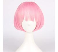 Wig for Re: Life In A Different World From Zero Rem e Ram Cosplay Parrucca Halloween Play Party Stage Capelli sintetici 2 colori Parrucca solo