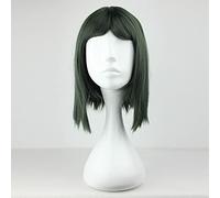 Wig for Spirited Away Nigihayami Kohakunushi Fate Zero Waver Velluto Verde Bob Corto Capelli Sintetici Cosplay Halloween + Protezione Della Parrucca Gratuita