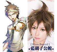 Wig for Super Dangan Ronpa 2 Hajime Hinata Capelli Sintetici Corti Copricapi Resistenti al Calore Halloween Cosplay + Cuffia Parrucca Gratuita