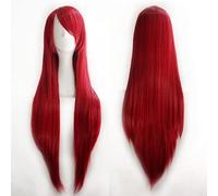 Wig for Umi Sonoda Ruka Jabami Yumeko 80 cm Nero Bianco Rosso Viola Rosa 19 Colori Lisci Parrucche Lunghe Parrucca Sintetica per Capelli Cosplay + Protezione per Parrucca NO.14