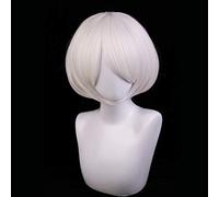 Wig for YoRHa No.2 Tipo B 2BYoRH 2A 9S 2B Parrucca Cosplay Parrucca NieR: Automata Costume Play Parrucche Costumi Capelli + Protezione per parrucca gratuita