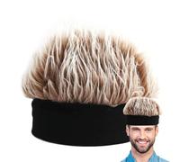 Wig Hats Capelli BEAD | Stile Hip Hop Hat | Capino con parrucca a spillo realistico Cappuccio corto Cappo di capelli corti per esterno Indossare copricapo in maglia di moda per uomini donne Gag regalo