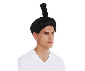 WIG ME UP - 68619-P103 Parrucca Halloween Carnevale Uomo Donna Samurai Cinese Giapponese Spadaccino