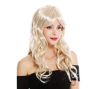 WIG ME UP - 91164-ZA87A/ZA82 Parrucca Donna Carnevale Mix Biondo Lunga Ondulata Frangetta Riga 60 cm