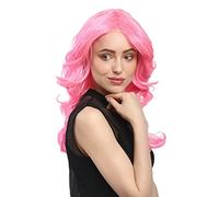 WIG ME UP - 91260-ZAC5-ZA60 Parrucca Donna Carnevale Volume Ondulata Riga in Mezzo Pink Rosa Diva Drag 50 cm