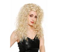 WIG ME UP - 92207 Parrucca da donna in maschera, riccia, super voluminosa, lunga, criniera di leone, bionda mista