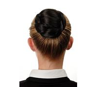 WIG ME UP - Chignon Crocchia Toupet Finemente Intrecciato Costume tradizionale Fermacapelli a pettine Forcina Nero N672-2
