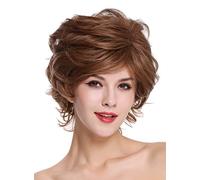WIG ME UP - DM02-12H24 Parrucca donna Corta Scompigliata Cotonata Ondulata Castano chiaro Biondo Mèches