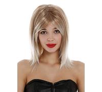 WIG ME UP-GFW2572-27T60 Parrucca Donna Corta Altezza spalle Liscia Bob lungo Biondo Ombre hair Punte biondo platino
