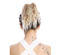 WIG ME UP - N67A-V-15T613 Toupet Coda di cavallo Corti Voluminosi Ricci Ricci crespi Afro Kinks Biondo platino Mèches 25 cm