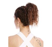 WIG ME UP - N67A-V-2T30 Toupet Coda di cavallo Corti Voluminosi Ricci Ricci crespi Afro Kinks Mix Castano 25 cm