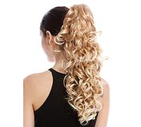 WIG ME UP - N956-V-27CT613 Toupet Coda di cavallo Ricci Voluminosi Fermacapelli a pettine 50 cm Biondo rossiccio Biondo platino Mèches