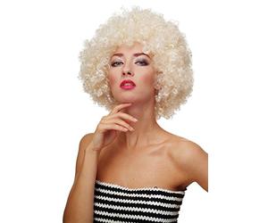 WIG ME UP - Parrucca Afro Anni 70 Parrucca Party Funk Disco Foxy Colore Biondo Molto Chiaro PW0011-88