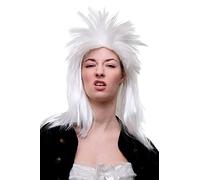 WIG ME UP - Parrucca Bianco Rock Me Amadeus Taglio alla Vokuhila, Anni 80
