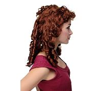 WIG ME UP - Parrucca Carnevale Biedermeier Rinascimento Ricci a cavatappo Colore Castano/Bruno Rossiccio RJ048-P340