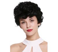 WIG ME UP Parrucca da Donna Corto Ricci Nobile Ricci Nero DW-2740-1