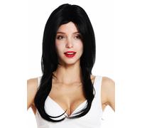 WIG ME UP Parrucca da Donna Lungo Mosso Ondulato Voluminoso Nero VK-37-1