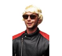 WIG ME UP - Parrucca da Uomo per Carnevale/Halloween, Biondo Chiaro, stile Cantante pop/Gigolo