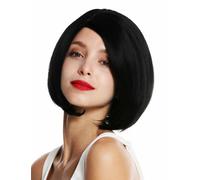 WIG ME UP Parrucca Donna Corto Bob Longbob Parte Liscia Nera VK-29