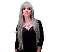 WIG ME UP - Parrucca Donna Grigio con Lunghi capelli Ondulati circa 80 cm 6311-51