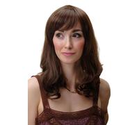 WIG ME UP Parrucca Donna Media Ondulata Con Frangia Marrone YZF-4382-8
