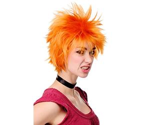 WIG ME UP - Parrucca Donna Uomo Cosplay Arancione Wild Arruffata Corta Japan Anime H9708-1004
