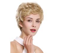 WIG ME UP Parrucca Donna Uomo Veri Corto Ondulato Alla Moda Biondo NG-HH-13-22