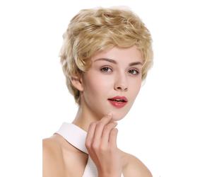 WIG ME UP Parrucca Donna Uomo Veri Corto Ondulato Alla Moda Biondo NG-HH-13-22