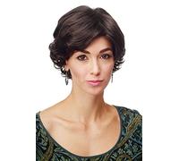 WIG ME UP - Splendida Parrucca Donna Capelli corti Corta Ondulata Castano scuro Color cioccolato Riga DW181-4