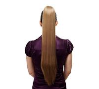Wig Me Up - Toupet/Coda, Molto Lunga, Liscia, Clip A Farfalla, Circa 70 Cm, Biondo