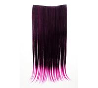 WIG ME UP - Toupet Exstension capelli Larghe Rinfoltimento capelli 5 Clip Lisci Mix Nero e Lilla Due colori 25x60 cm YZF-3179-1BTTF2405
