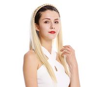 WIG ME UP - TYW60875H-26 Mezza parrucca Toupet Prezioso Cerchietto intrecciato Lisci Molto lunghi 70 cm Biondo chiaro Biondo oro chiaro