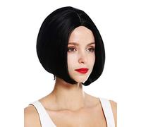 WIG ME UP - VK-54-1 Parrucca donna Corta Bob lungo Bob Riga Liscia Nero