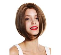 WIG ME UP - VK-54-12 Parrucca donna Corta Bob lungo Bob Riga Liscia Castano