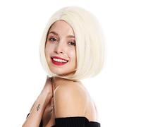 WIG ME UP - VK-54-613 Parrucca donna Corta Bob lungo Bob Riga Liscia Biondo platino