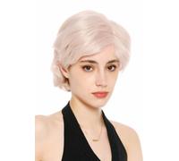 WIG ME UP - VK-63-T1310 Parrucca da donna, corta ondulata, con riga, rosa chiaro