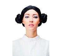 WIG ME UP - WIG ME UP - Parrucca da Carnevale Nero Crocchia Intrecciata Costume Bavarese Tirolese, 4253 -P103