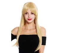 WIG ME UP - YZF-41062-86 Parrucca Donna Cosplay Lunga Liscia Frangetta Riga Biondo