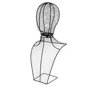 Wig Stand Supporti for parrucche, espositore in metallo staccabile for testa di manichino e metà del corpo, for esporre cappelli sportivi, cappelli da viaggio e sciarpe. Wig Display Holder(Black)