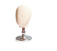 Wig Stand Testa di manichino da 34 cm, supporto for parrucca in tela con supporto staccabile, modello di testa for cappelli in lino for cappellini, copricapo Wig Display Holder(Silver)