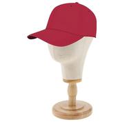 Wig Stand Testa di manichino da 34 cm, supporto for parrucca in tela con supporto staccabile, modello di testa for cappelli in lino for cappellini, copricapo Wig Display Holder(Wood color)