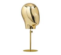 Wig Stand Testa di manichino regolabile da 21 pollici, for realizzare parrucche, stile vintage, con testa in metallo e supporto staccabile. Wig Display Holder(Gold)