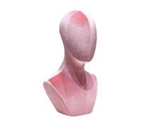 Wig Stand Testa di parrucca, decorazione for la casa, porta-cappelli multiuso, modello di testa di manichino, porta-cappelli for occhiali, collane, sciarpe, cuffie Wig Display Holder(Pink)