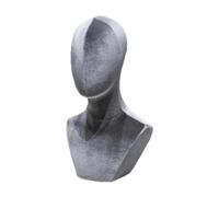 Wig Stand Testa di parrucca, decorazione for la casa, porta-cappelli multiuso, modello di testa di manichino, porta-cappelli for occhiali, collane, sciarpe, cuffie Wig Display Holder(Grey)